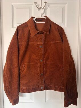 Uniqlo Rust Corduroy Jean Jacket